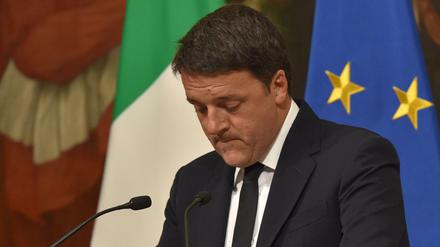 Verlierer: Italiens Ministerpräsident Matteo Renzi gibt auf.