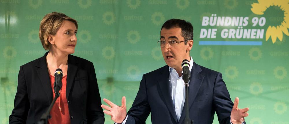 Simone Peter und Cem Özdemir, die Bundesvorsitzenden der Grünen.