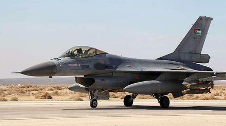 Ein Kampfjet der jordanischen Luftwaffe.