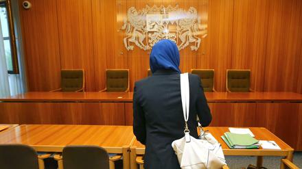 Die klagende Jurastudentin im Juni 2016 im Verwaltungsgericht Augsburg.