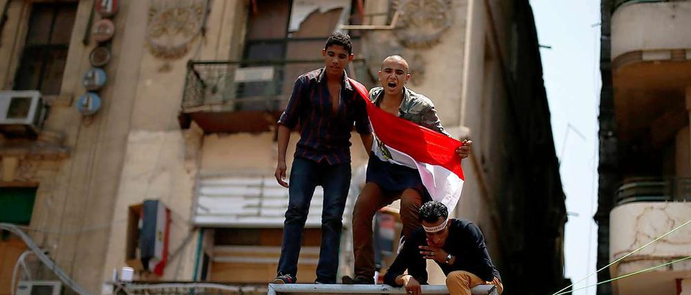 Gegen die Regierung: Demonstranten in der ägyptischen Hauptstadt Kairo.