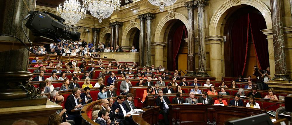 Das Parlament in Katalonien verabschiedete das umstrittene "Referendumsgesetz".