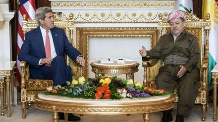 Kerry traf Kurdenpräsident Massud Barsani.
