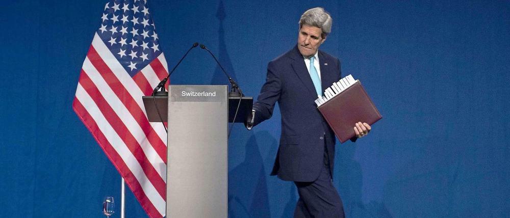 Geschafft: US-Außenminister John Kerry konnte die Verhandlungen mit Teheran erfolgreich beenden.