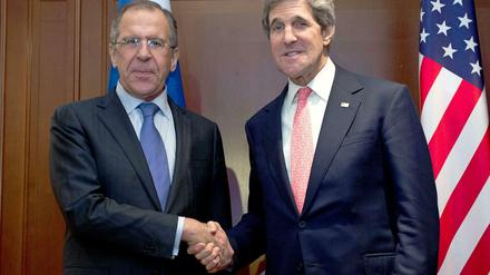 John Kerry und Sergej Lawrow werden bei den Atomverhandlungen in Genf erwartet.