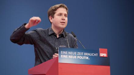 Das bekannteste Gesicht der Groko-Gegner: Kevin Kühnert, der Bundesvorsitzende der Jusos in der SPD.