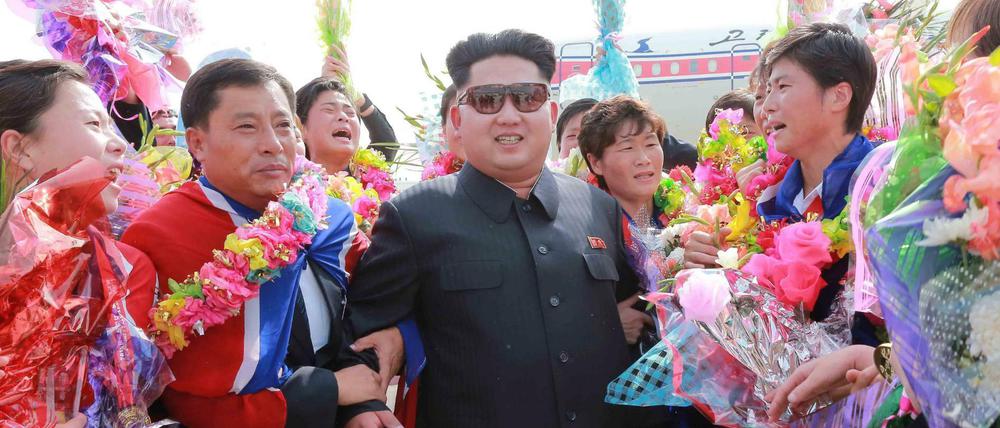 Lässt sich bei jeder Gelegenheit feiern. Nordkoreas Machthaber Kim Jong Un.