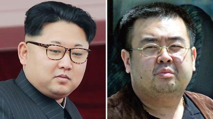 Nordkoreas Machthaber Kim Jong Un (links) und sein ermordeter Halbbruder Kim Jong Nam