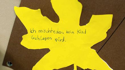 "Ich möchte, dass kein Kind geschlagen wird" - Kinderwunsch in einer Grundschule in Hannover. 