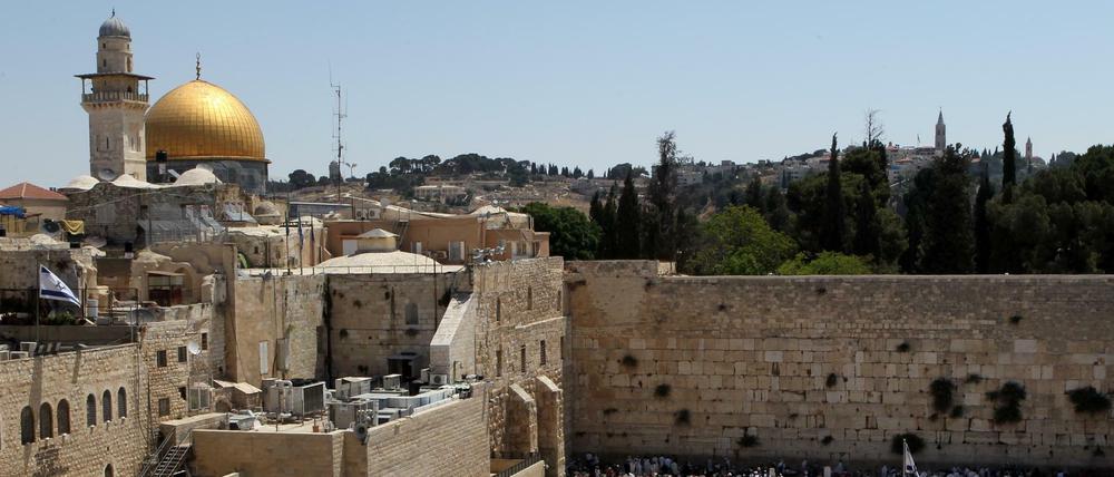 Umstrittener Ort: Die Klagemauer und der Felsendom auf dem Tempelberg in Jerusalem.