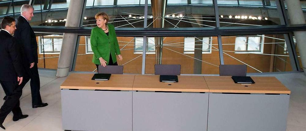 Bitte Plätze einnehmen: Spätestens am Sonntag wird auch offiziell mitgeteilt, wer welchen Posten in Angela Merkels neuem Kabinett bekommt.