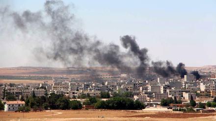 Kampf um die syrische Grenzstadt Kobane. 