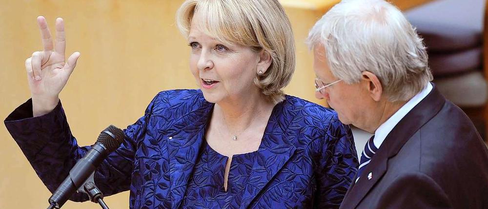 Beim Amtseid: die neue NRW-Ministerpräsidentin Hannelore Kraft (SPD).