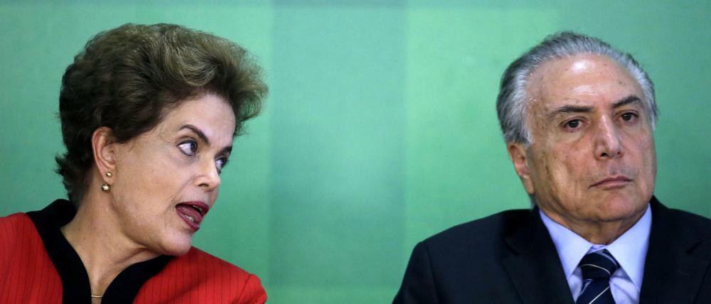 Brasiliens Präsidentin Dilma Rousseff und der Vizepräsident Michel Temer.