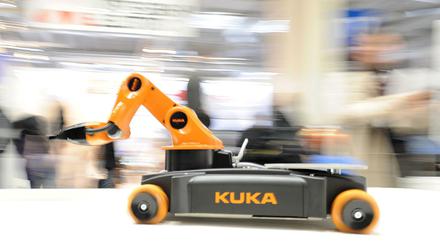 Ein kleiner Roboter der Firma Kuka