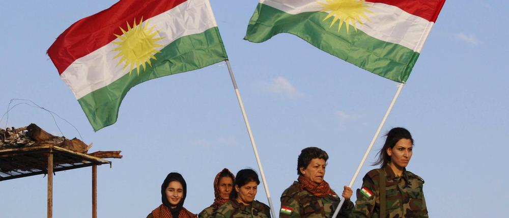 Eine Peschmerga-Miliz im irakischen Kirkuk: Der Kurdenkonflikt im Nahen Osten zieht sich bereits seit Jahrzehnten hin.