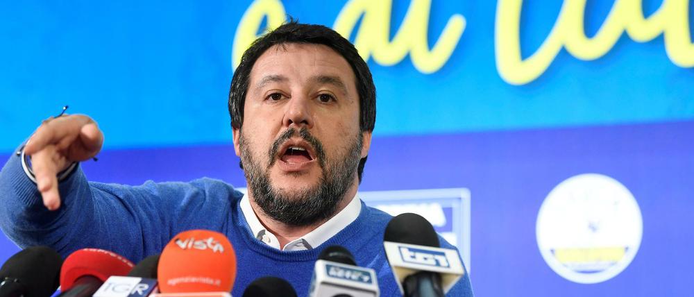 Oppositionsführer Matteo Salvini nach der Wahl in der Emilia-Romagna.