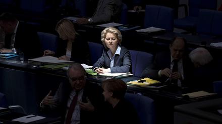 Lichtgestalt? Verteidigungsministerin Ursula von der Leyen in der vergangenen Woche im Bundestag.