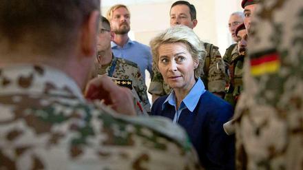Ursula von der Leyen, Bundesverteidigungsministerin, am Donnerstag im Norden des Irak.