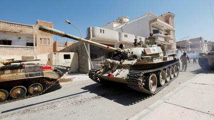 Libysche Truppen in Sirte. 