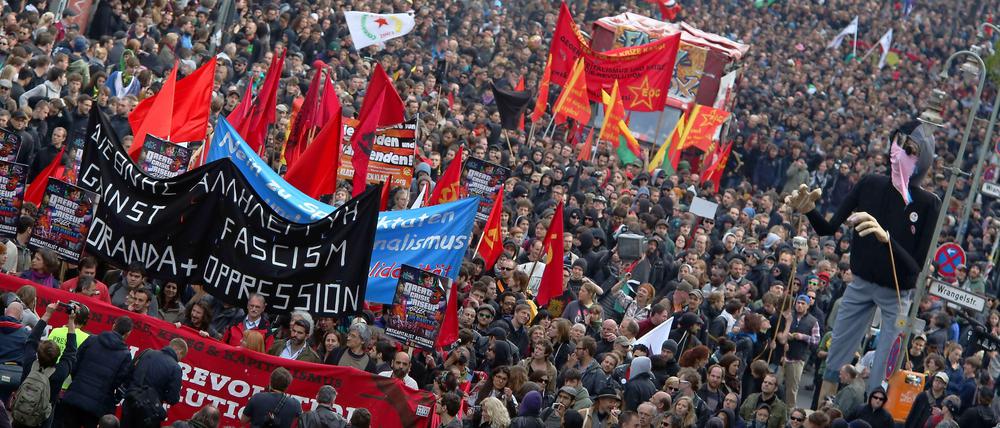Berlins "Revolutionäre 1. Mai-Demonstration" im  Jahr 2013.