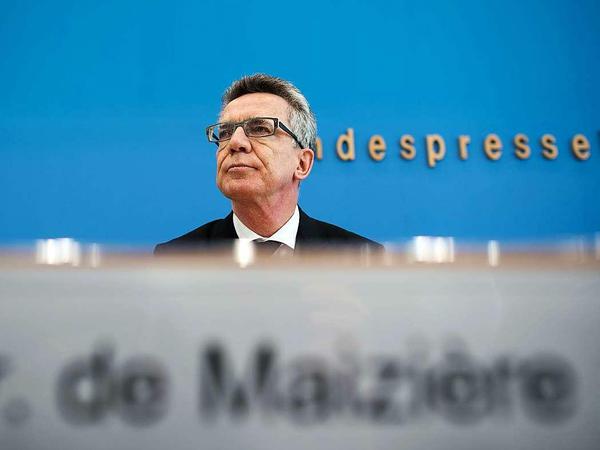 Innenminister Thomas de Maizière (CDU)
