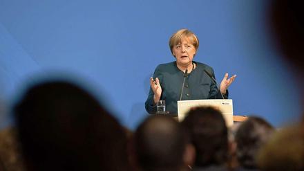 "Natürlich war die DDR ein Unrechtsstaat." Bundeskanzlerin Angela Merkel am Dienstagabend bei der Gedenkveranstaltung der CDU zum 25. Jahrestag des Mauerfalls in Berlin.