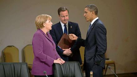 Streit? Nein! Das sagt zumindest Angela Merkel über den G-8-Gipfel.