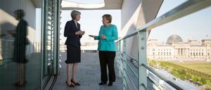 Die britische Premierministerin Theresa May und Kanzlerin Angela Merkel im vergangenen Juli im Kanzleramt.