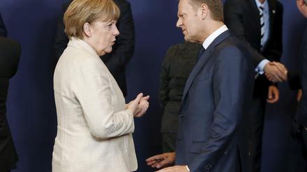 Mit Kanzlerin Angela Merkel versteht sich Donald Tusk gut.