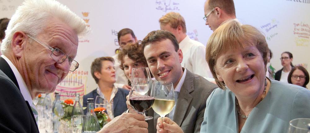 Winfried Kretschmann und Bundeskanzlerin Angela Merkel.