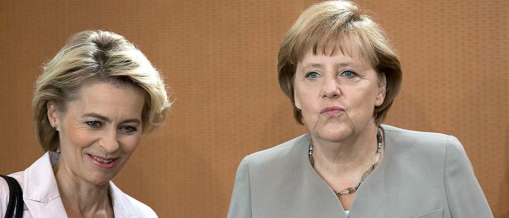 Angela Merkel zweifelt an Ursula von der Leyens Rentenplänen.