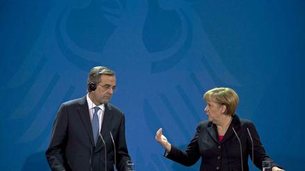 Der griechische Premierminister Antonis Samaras war am Freitag zu Gast bei seiner deutschen Amtskollegin Angela Merkel im Kanzleramt.