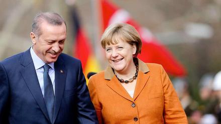 Grundsätzliches Nein. Erdogan und Merkel am Montag in Ankara.
