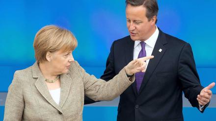 Warnung an die Adresse des britischen Regierungschefs: Kanzlerin Angela Merkel und Premierminister David Cameron.