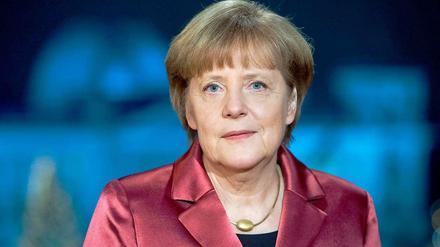 Bundeskanzlerin Angela Merkel bei der Aufzeichnung ihrer Neujahrsansprache.