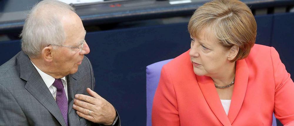 Wolfgang Schäuble und Angela Merkel.