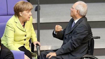Bundeskanzlerin Angela Merkel und Bundesfinanzminister Wolfgang Schäuble.