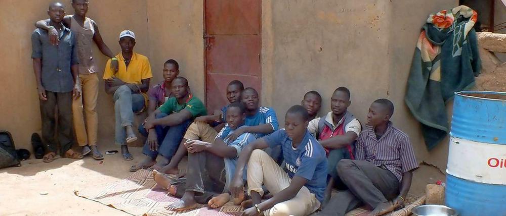 Flüchtlinge in Niger, die nach Europa weiterreisen wollen.