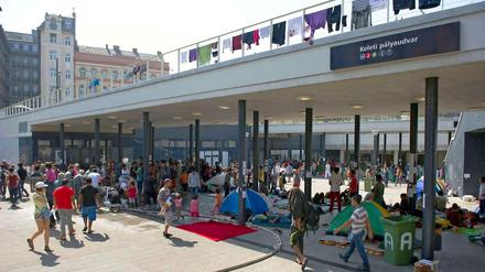Der Bahnhof in Budapest ist zum Flüchtlingslager geworden.