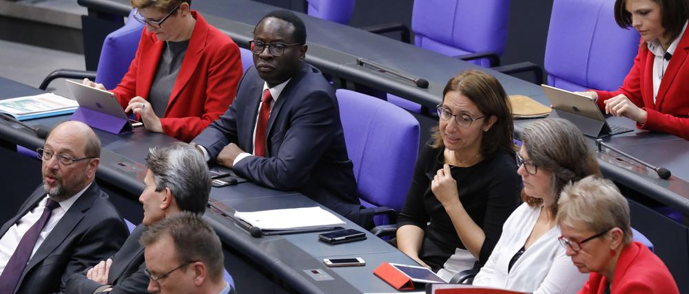 Im Bundestag wurde diese Woche heftig um den UN-Migrationspakt gestritten - hier ein Blick in die Reihen der SPD.