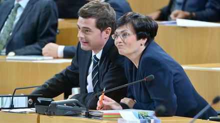 Soll jetzt erstmal in Thürigen Oppositionsarbeit machen: Mike Mohring, hier neben der ehemaligen Ministerpräsidentin Christine Lieberknecht.