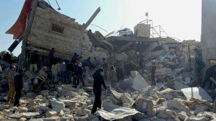 Das zerstörte Krankenhaus in der Provinz Idlib, das von "Ärzte ohne Grenzen" unterstützt wird.