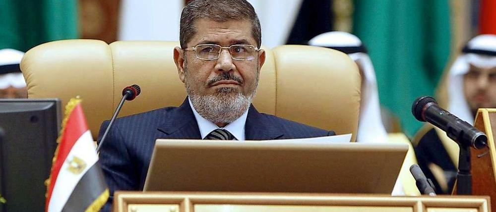 Präsident Mursi bei einem Wirtschaftstreffen in Riad: Reformer oder Verhinderer?