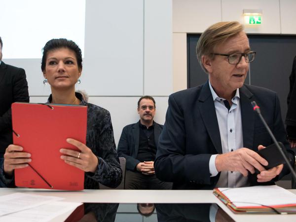 Sahra Wagenknecht und Dietmar Bartsch leiten am Montag die Sitzung der Linksfraktion im Bundestag. 