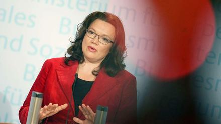 Bundesarbeitsministerin Andrea Nahles (SPD).