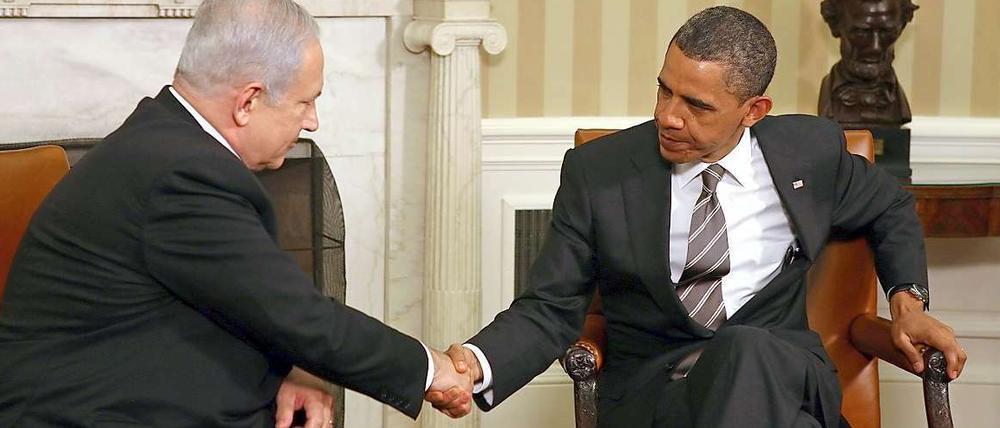 Angespannt: In der Grenzfrage konnten sich Obama und Netanjahu nicht einigen.