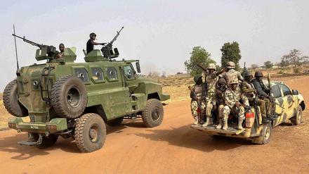 Eine nigerianische Militärpatrouille im Nordosten des Landes.