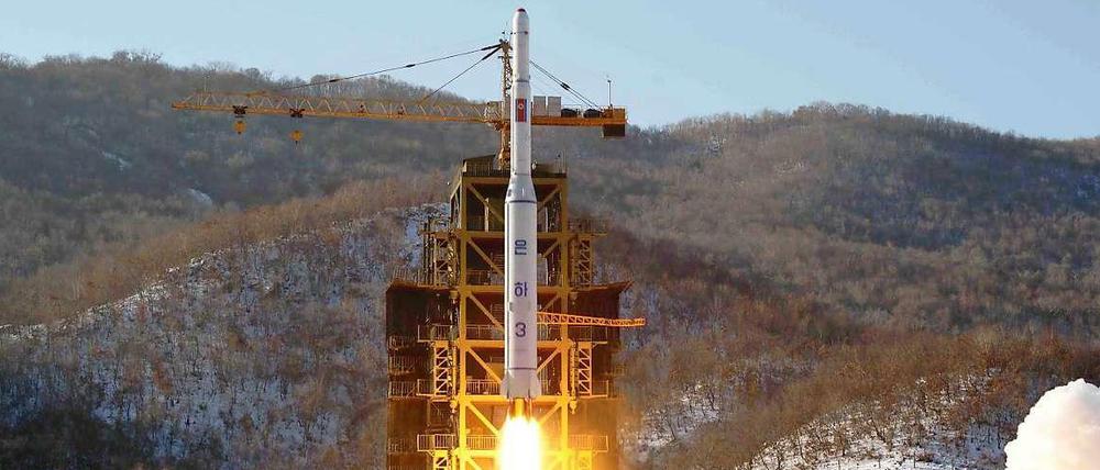 Ein Raketentest in Nordkorea - die USA verstärken nun ihre Abwehr.