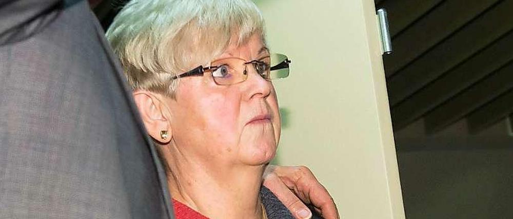 Brigitte Böhnhardt, Mutter des mutmaßlichen NSU-Terroristen Uwe Böhnhardt, beim NSU-Prozess in München.